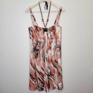 R&M Richards Beaded Neck Tie Sequins Dress, Size 14